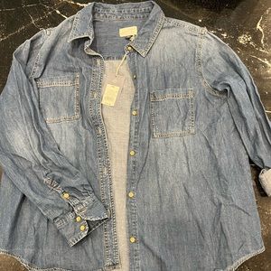 Target denim button up